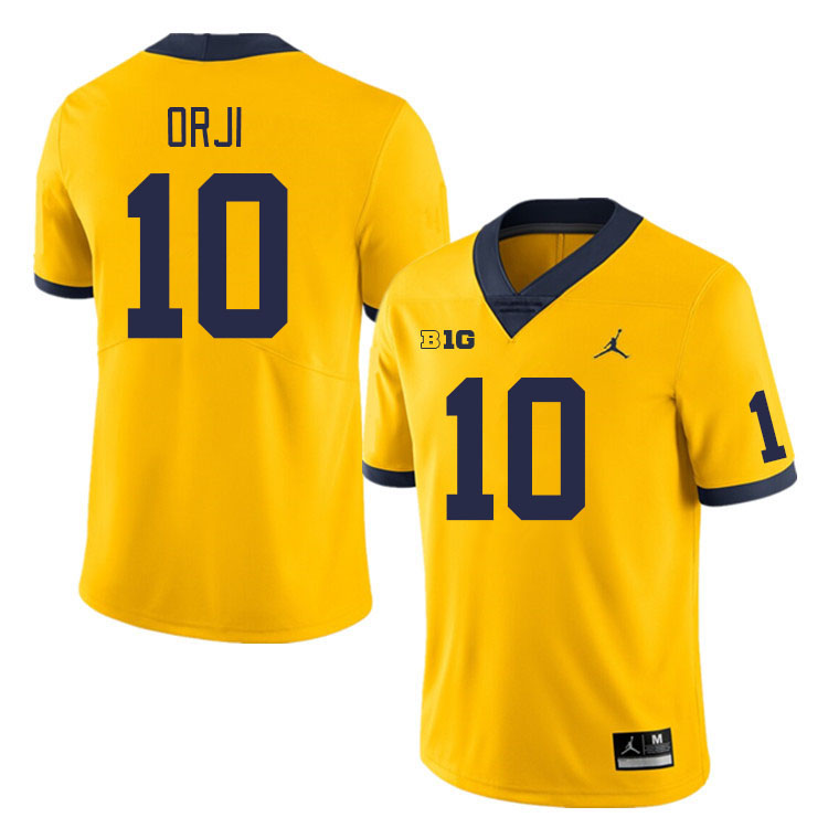 Michigan Wolverines #10 Alex Orji College Football Jerseys Stitched Sale-Maize